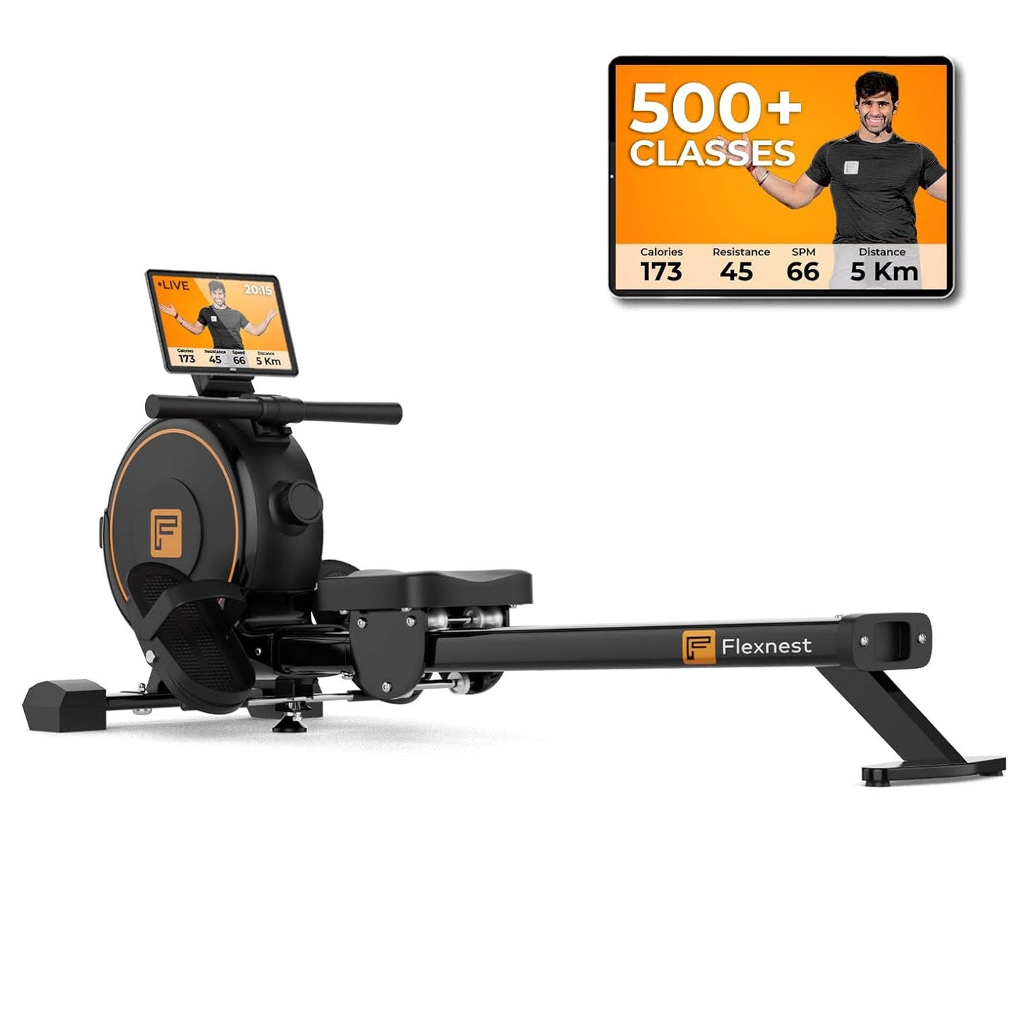 Rowing Machine with smart connect to kinomap & Zwift