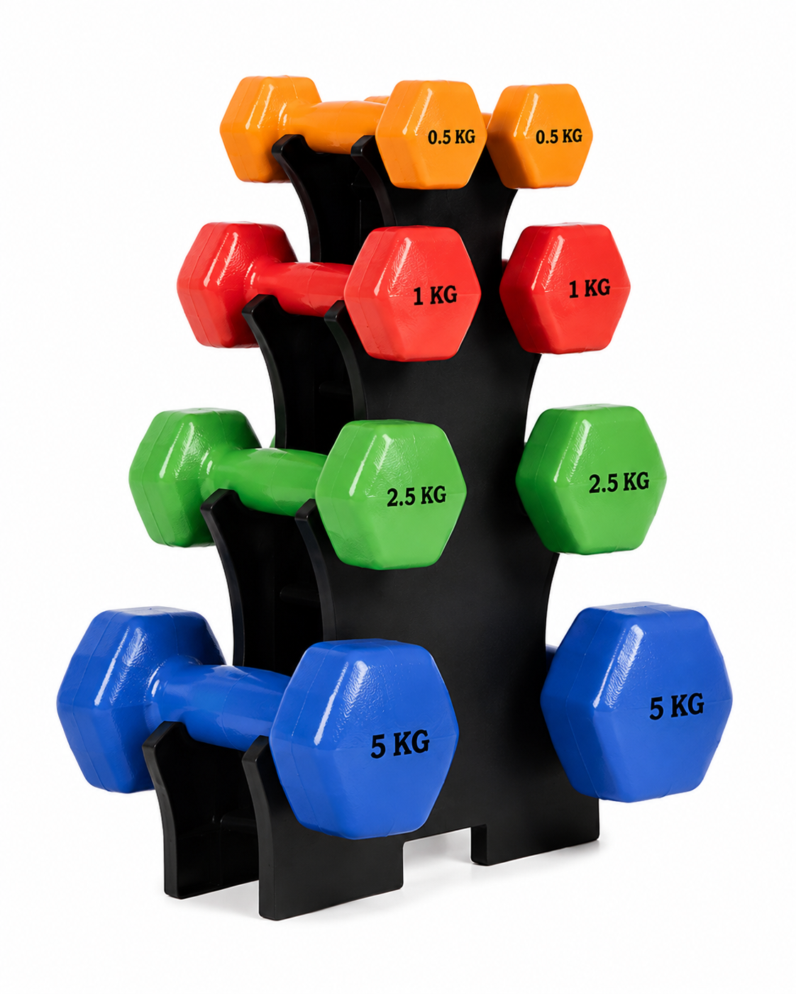 Basic dumbbell set (0.5 to 5kg)