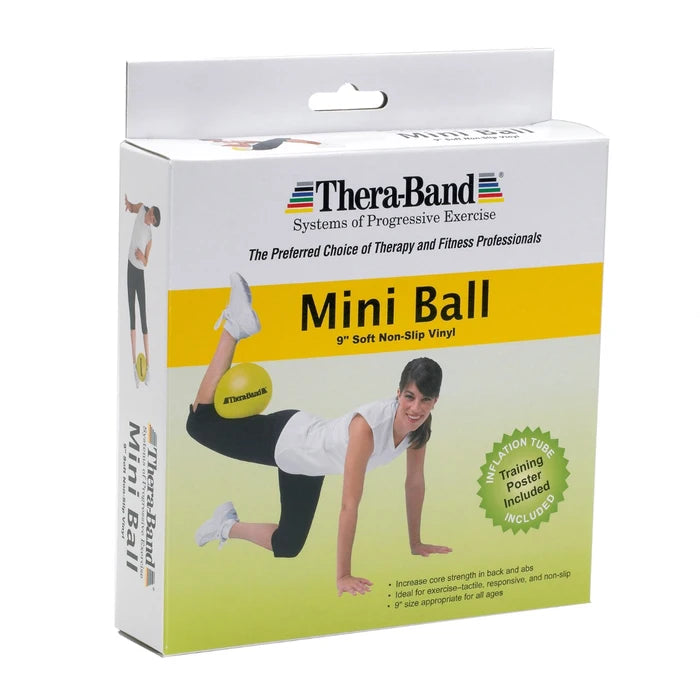 THERABAND MINI BALL YELLOW 9 INCH