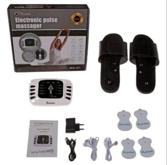 BLD-321 Electronic Pulse Massager with Acupressure Slippers